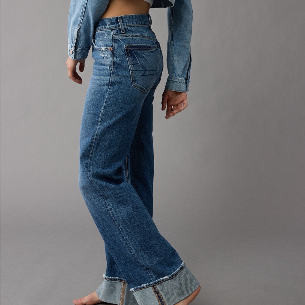 EUC Sz 4 regular AE Stretch High-Waisted
Stovepipe Cuffed Jean - Picture 3 of 14